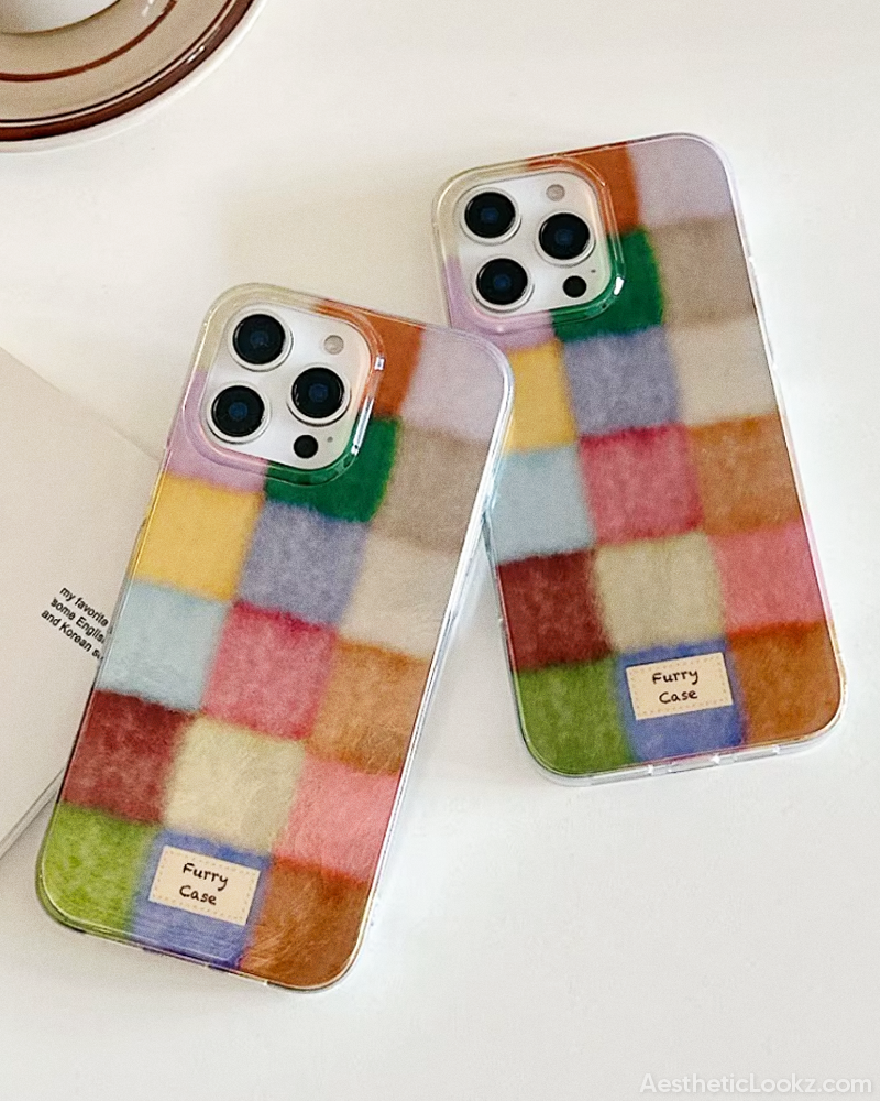 Art Color Block Patchwork Phone Case