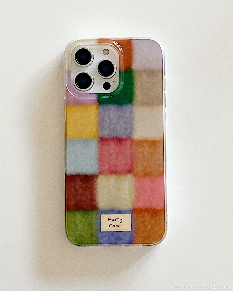 Art Color Block Patchwork Phone Case