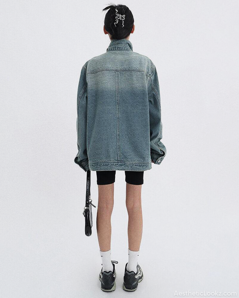 Asymmetrical Denim Jacket