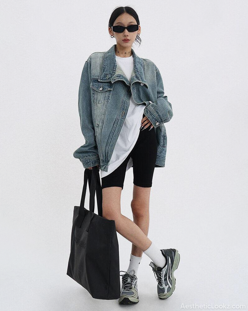 Asymmetrical Denim Jacket