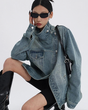 Asymmetrical Denim Jacket