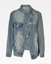 Asymmetrical Denim Jacket