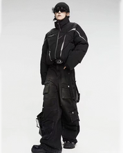 Black Baggy Cargo Jeans