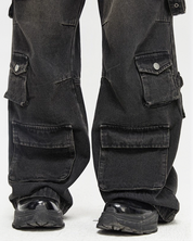 Black Baggy Cargo Jeans