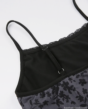Black Floral Slip Dress