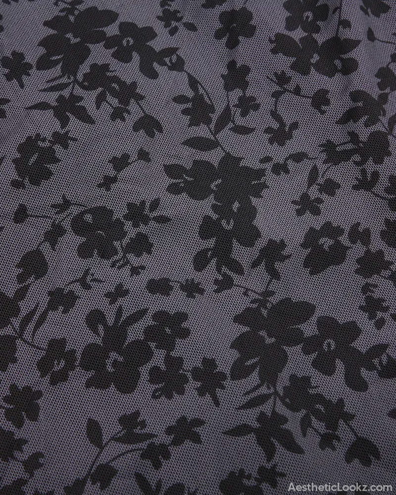 Black Floral Slip Dress