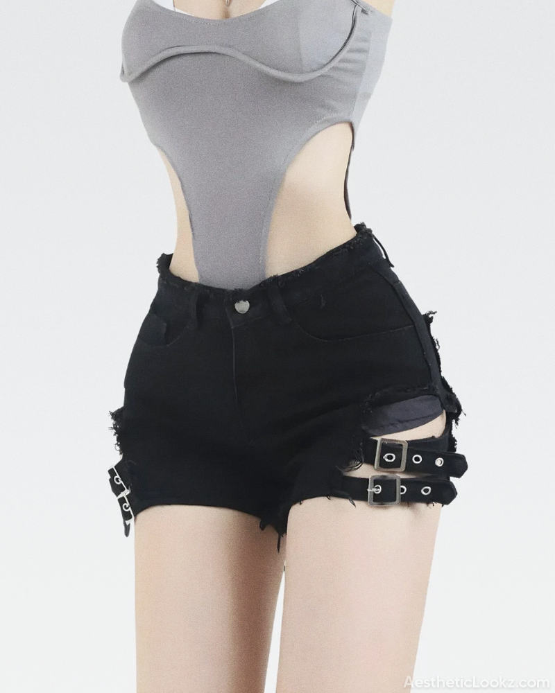 Black Grunge Shorts