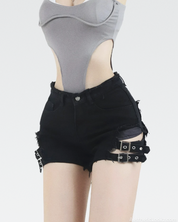 Black Grunge Shorts