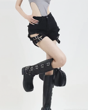 Black Grunge Shorts