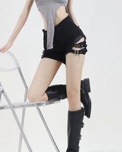 Black Grunge Shorts