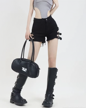 Black Grunge Shorts