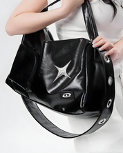 Black Leather Bag Y2K