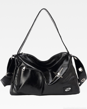 Black Leather Bag Y2K