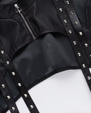 Black Leather Bolero Jacket