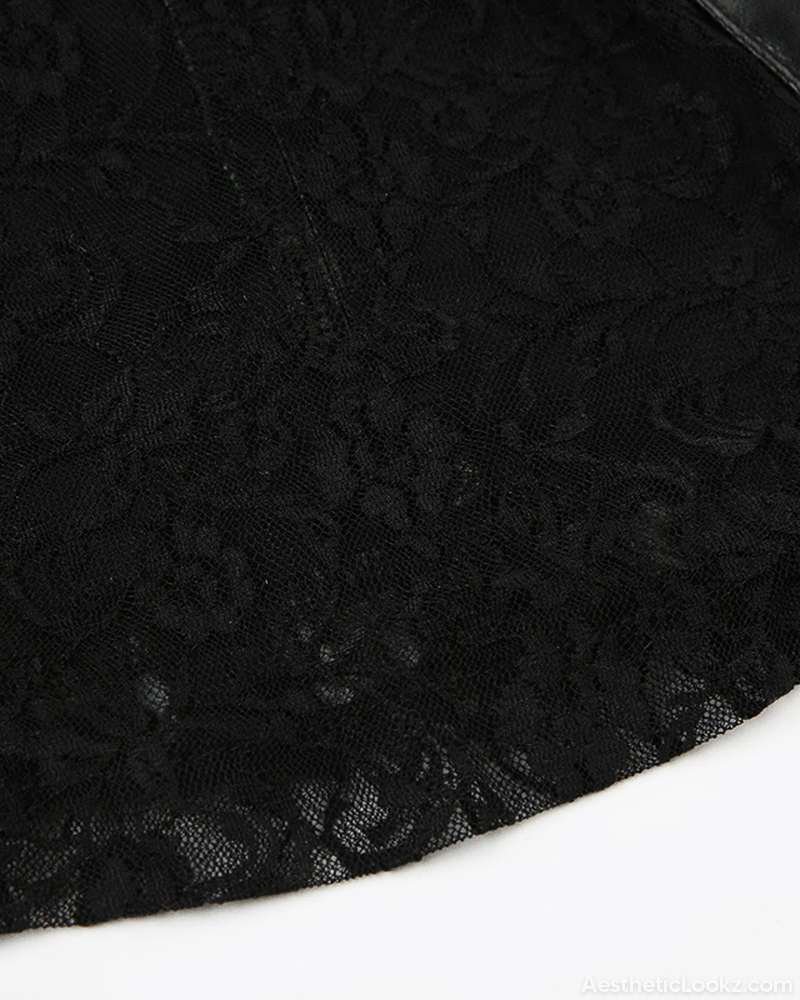 Black Leather Flare Pants
