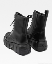 Black Platform Combat Boots