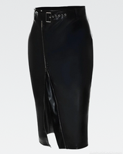 Black Zip Up Pencil Skirt