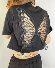 Butterfly Cropped Tee