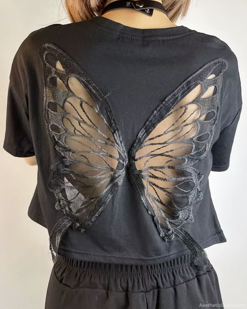 Butterfly Cropped Tee