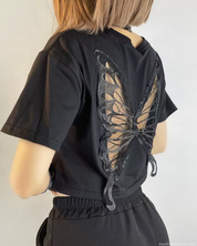 Butterfly Cropped Tee