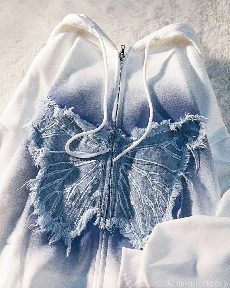 Butterfly Zip Up Hoodie