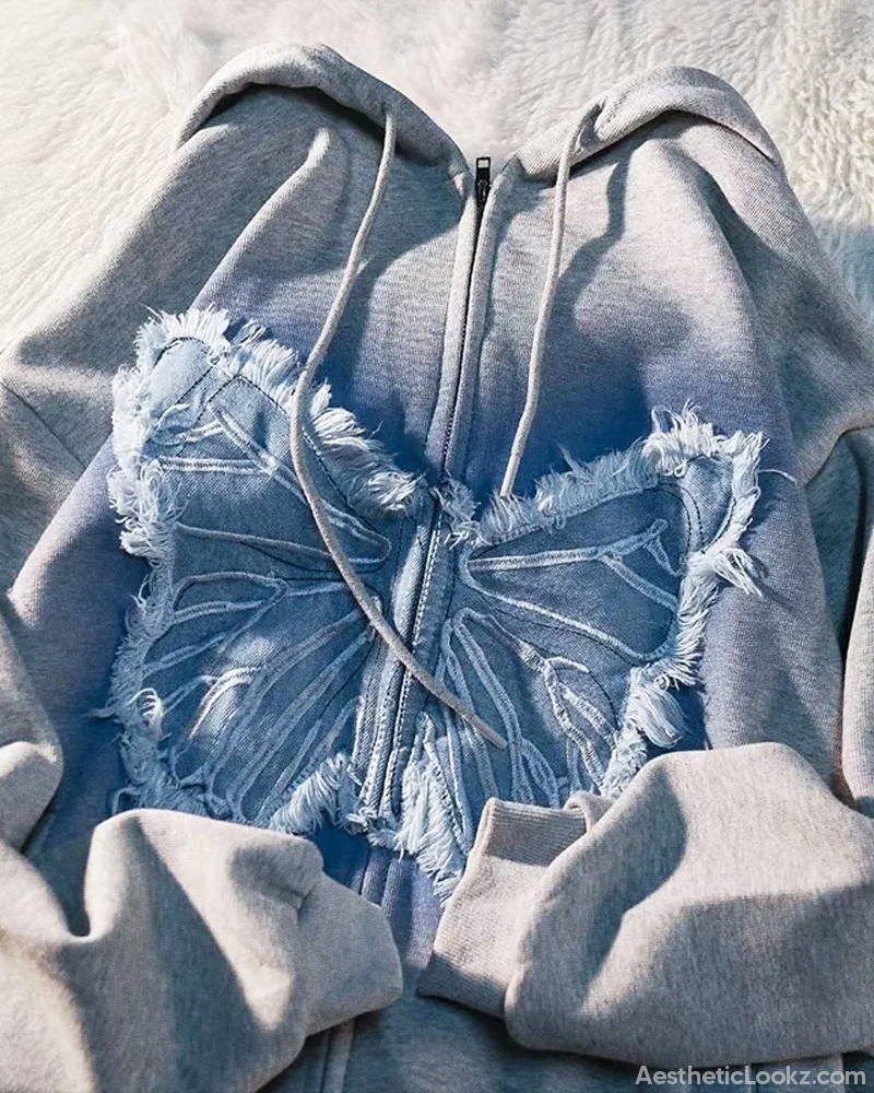 Butterfly Zip Up Hoodie