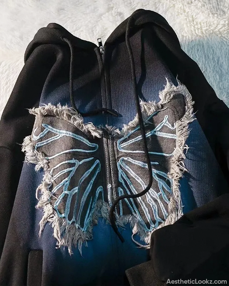 Butterfly Zip Up Hoodie