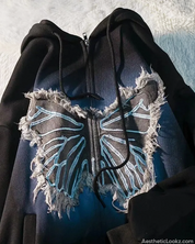 Butterfly Zip Up Hoodie