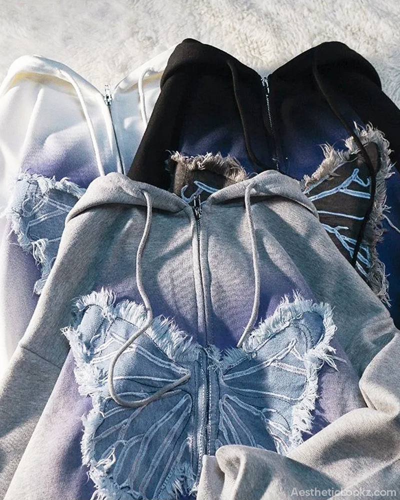 Butterfly Zip Up Hoodie