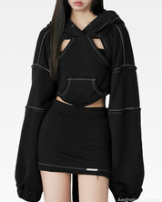 Crop Cut Out Hoodie