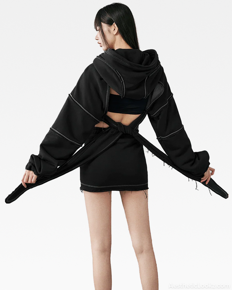 Crop Cut Out Hoodie