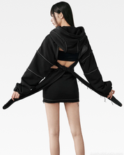Crop Cut Out Hoodie
