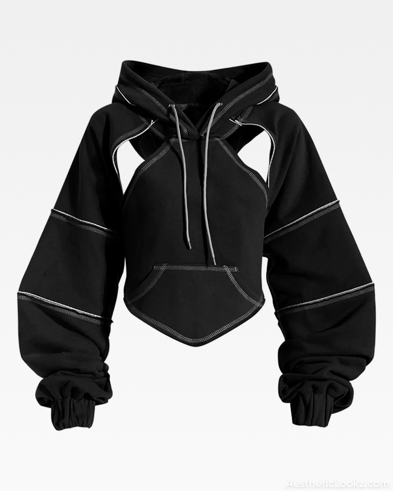 Crop Cut Out Hoodie