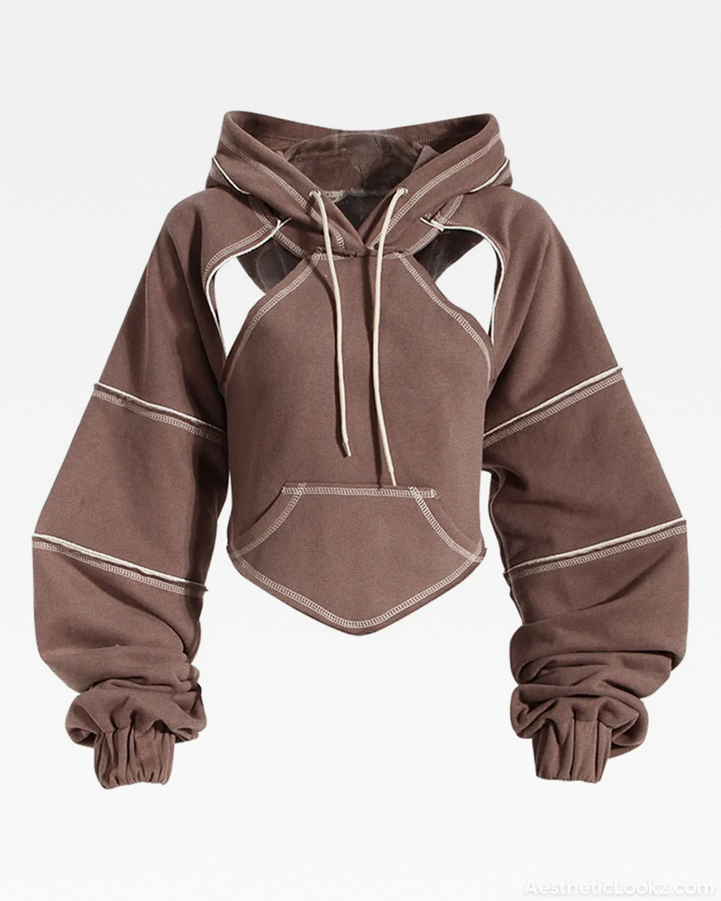 Crop Cut Out Hoodie