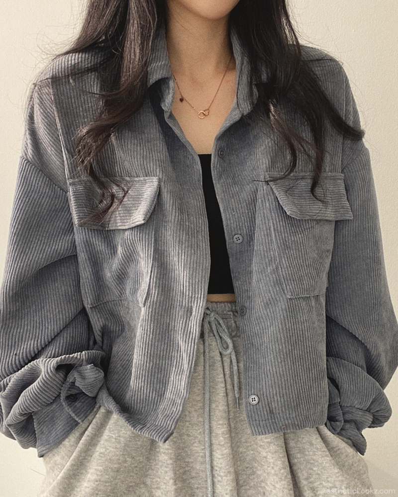 Cropped Corduroy Jacket