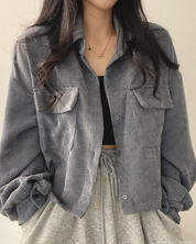 Cropped Corduroy Jacket