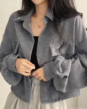 Cropped Corduroy Jacket
