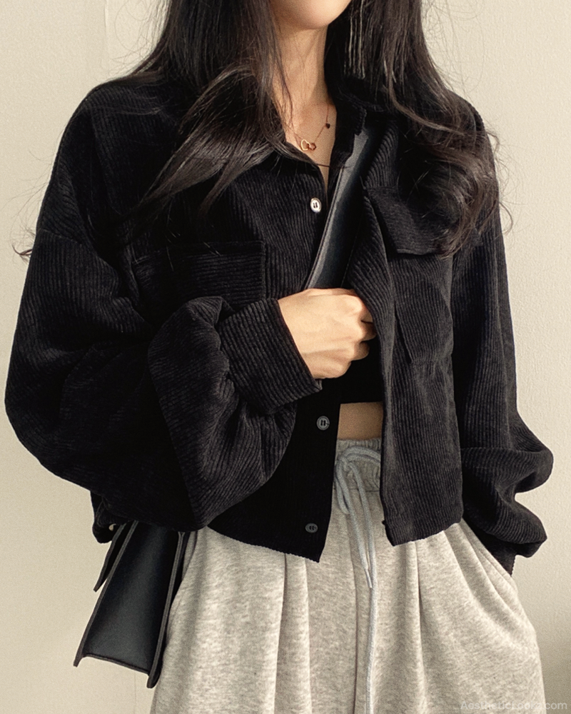 Cropped Corduroy Jacket