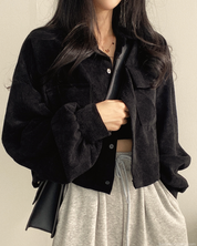 Cropped Corduroy Jacket