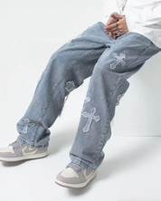 Cross Patchwork Jeans