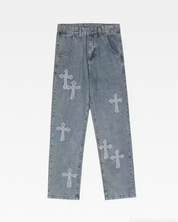 Cross Patchwork Jeans