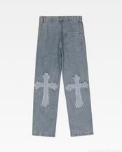 Cross Patchwork Jeans