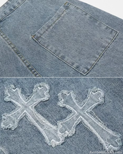 Cross Patchwork Jeans