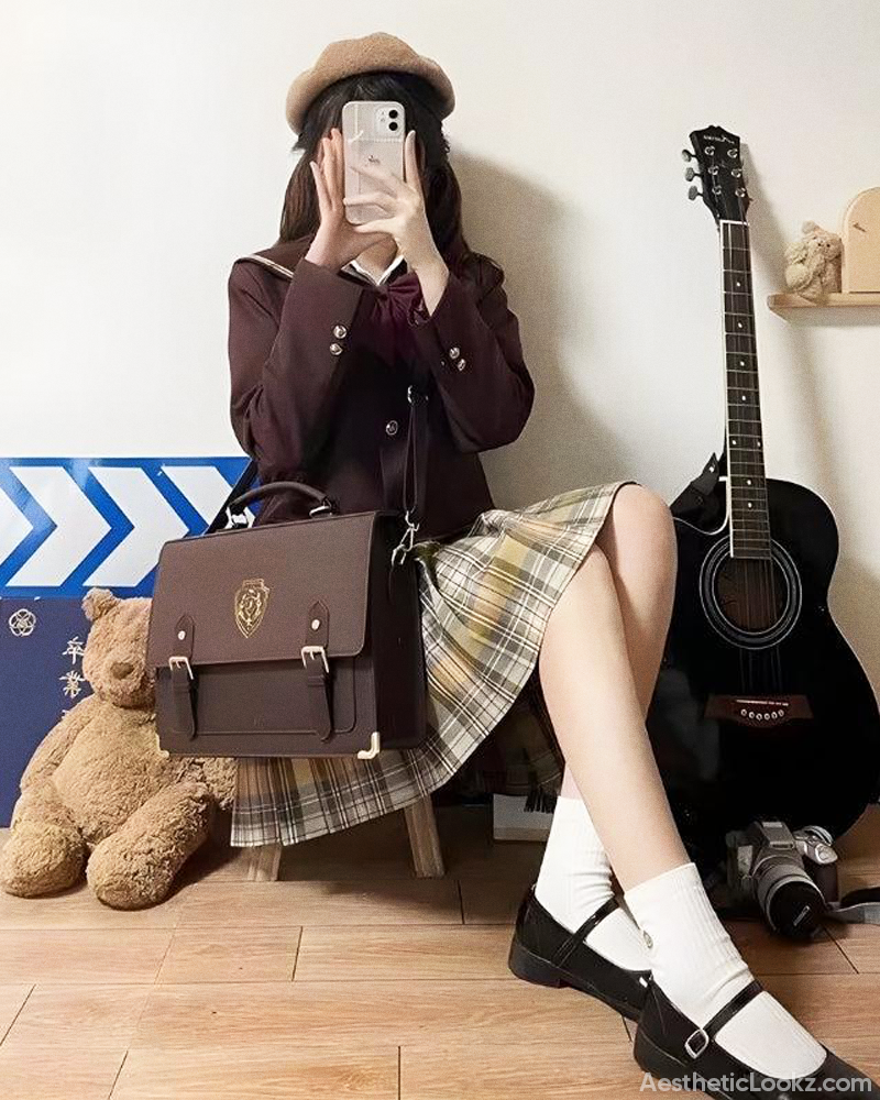 Dark Academia Messenger Bag