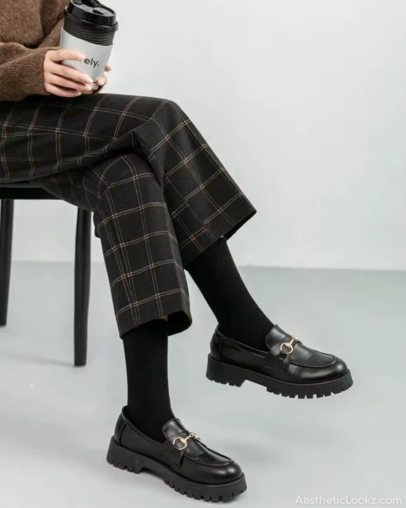 Dark Academia Plaid Pants
