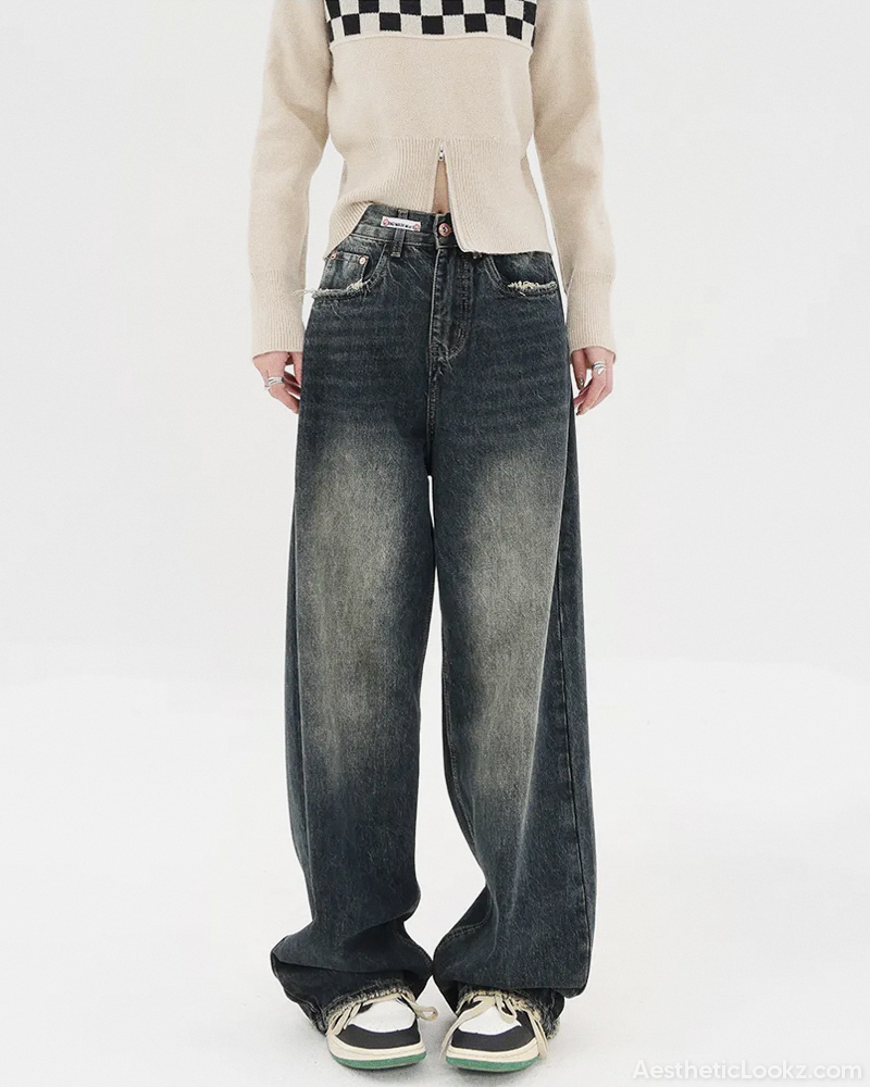 Dark Wash Wide Leg Jeans