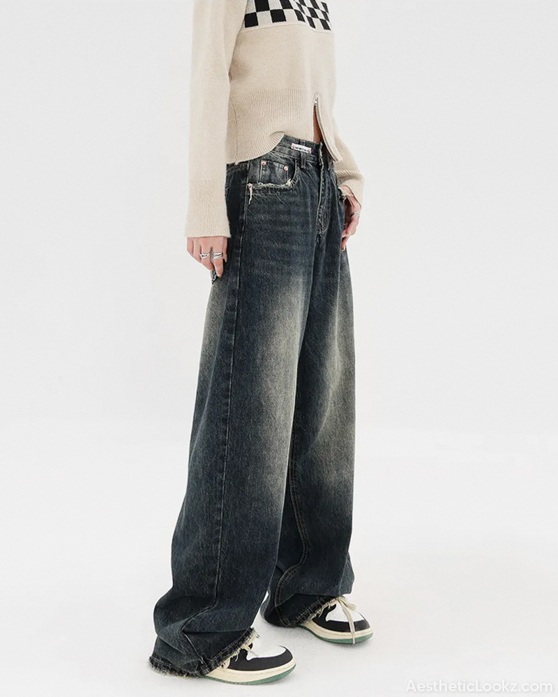 Dark Wash Wide Leg Jeans