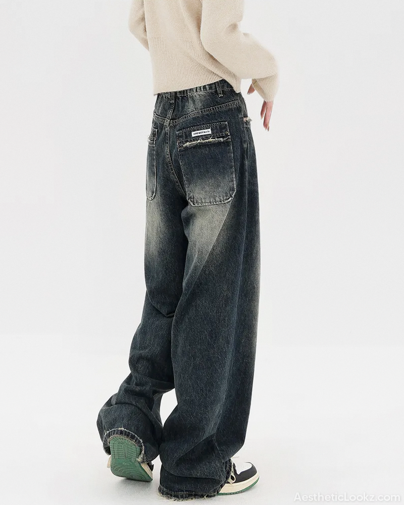 Dark Wash Wide Leg Jeans