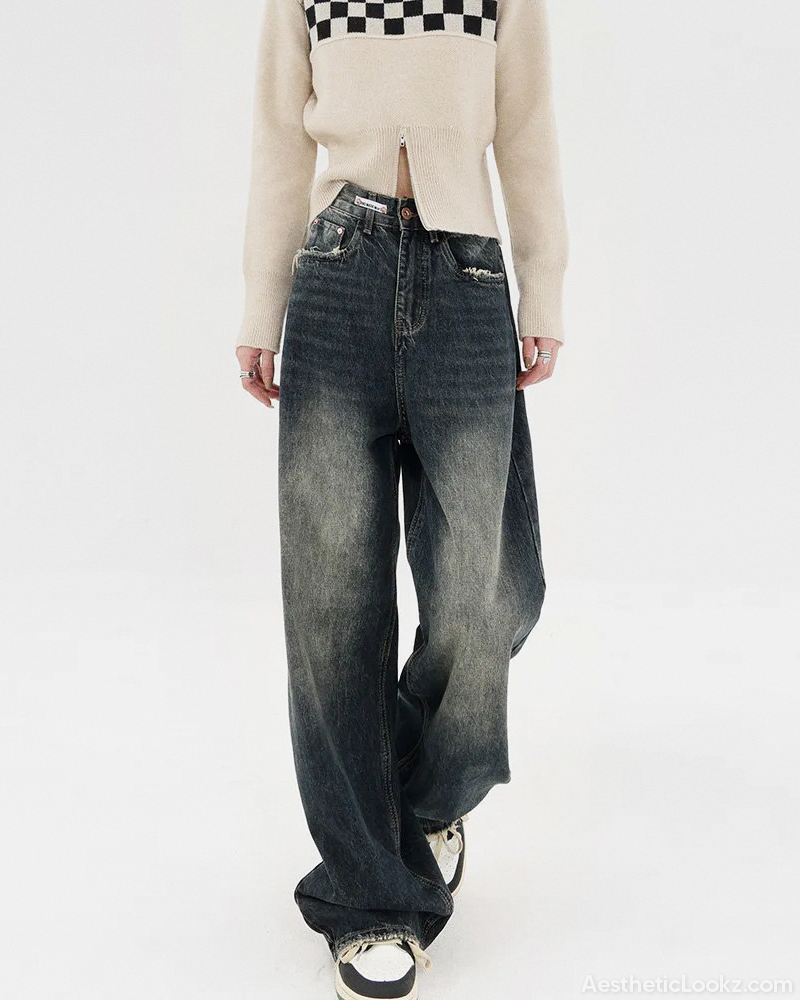 Dark Wash Wide Leg Jeans