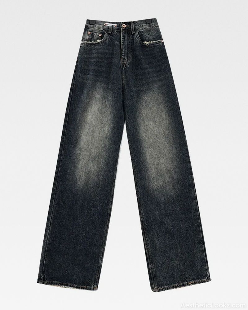 Dark Wash Wide Leg Jeans